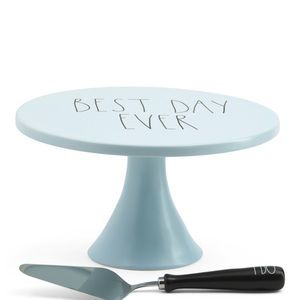 Rae Dunn Best Day Ever Cake Stand and I Do Server